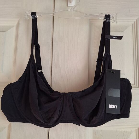 🎁DYNK Table Top Micro Unlined Black Demi Bra Size 38D - Picture 3 of 10